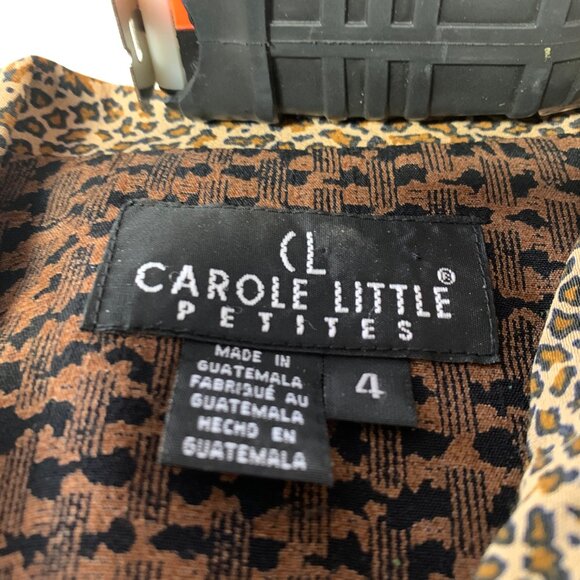 Vintage 1990's 2 Piece Carole Little 4P Pants Set Leopard Pants & Jacket - Picture 11 of 11
